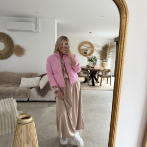 LEA - JUPE EN SATIN CHAMPAGNE