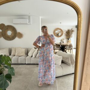 OCEANE - ROBE CIEL A FLEURS
