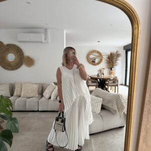 ENSEMBLE PLISSE OPRAH BLANC