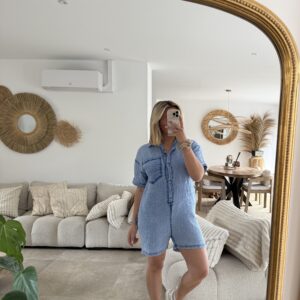 ABBAS - COMBINAISON SHORT EN GAZ DE COTON