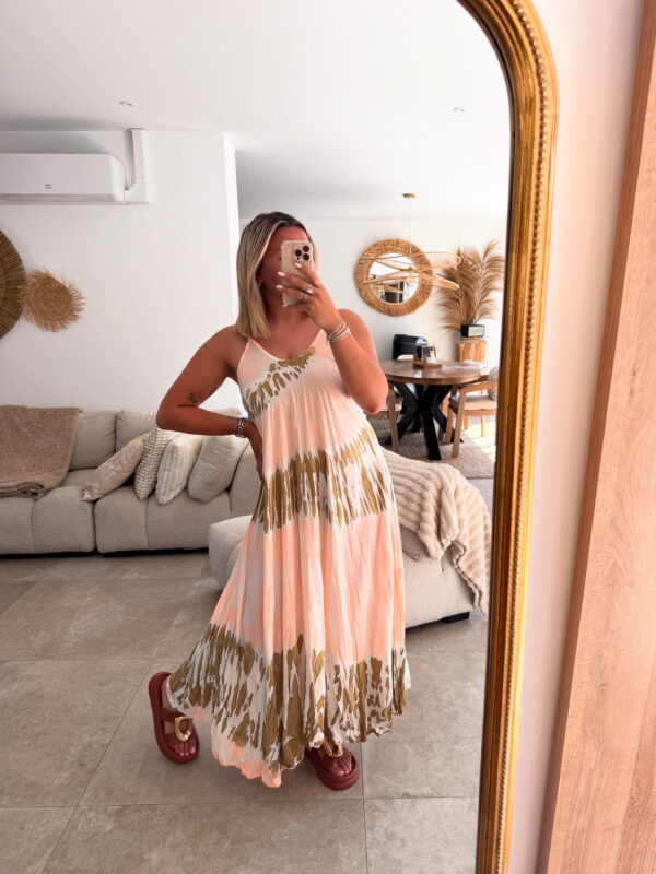 ROBE TIE AND DYE - SAUMON