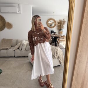TOP EN CROCHET - CHOCOLAT