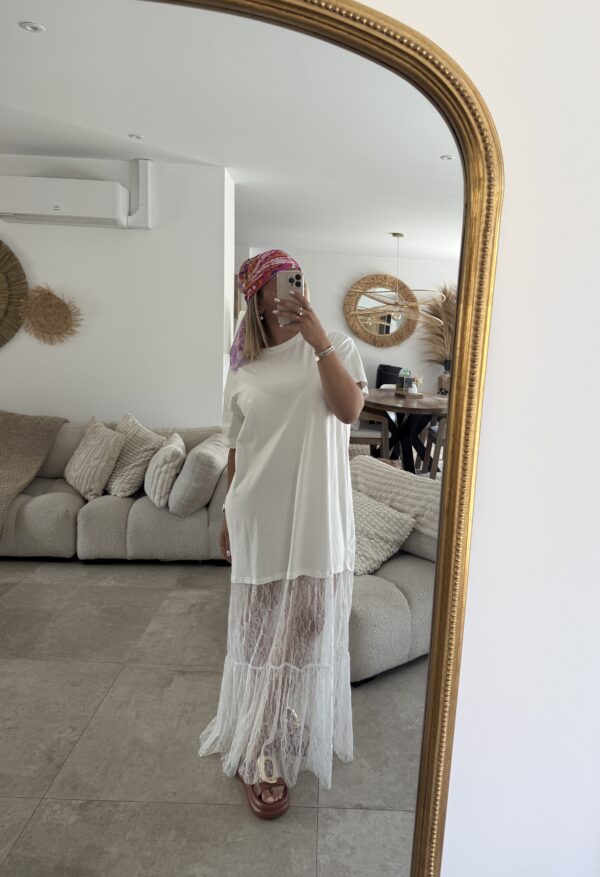 ROBE TEE SHIRT EN DENTELLE – Image 2
