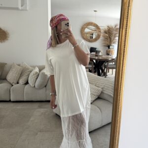 ROBE TEE SHIRT EN DENTELLE