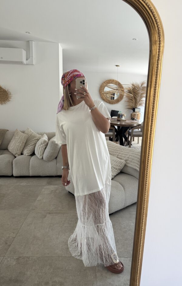 ROBE TEE SHIRT EN DENTELLE