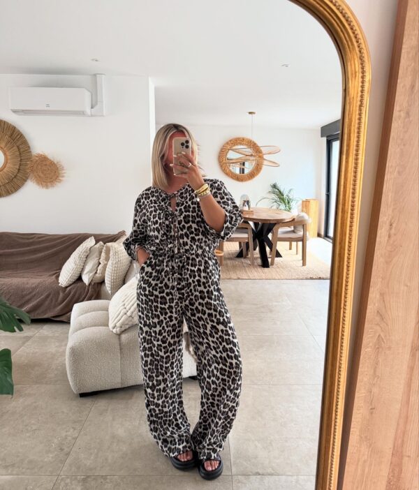 COMBINAISON LEOPARD GAZ DE COTON