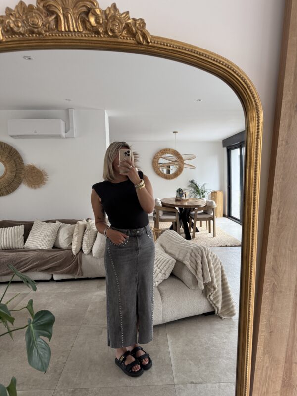 JUPE EN JEANS - CLOUS ALMA