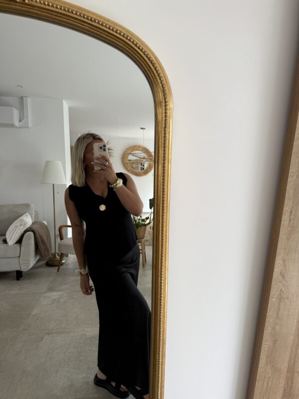 JUPE EN SATIN NOIR
