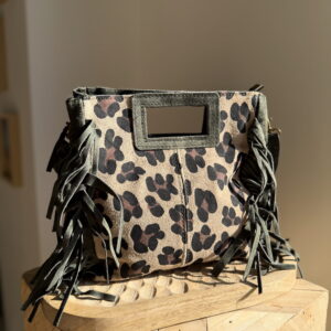 LEOPARD - SAC EN CUIR KAKI