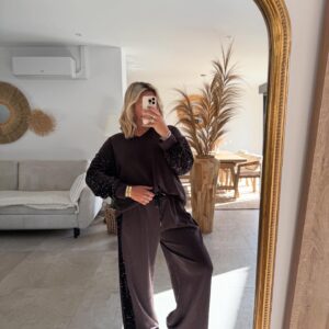 ENSEMBLE STRASS PANTALON & PULL - GRANDE TAILLE