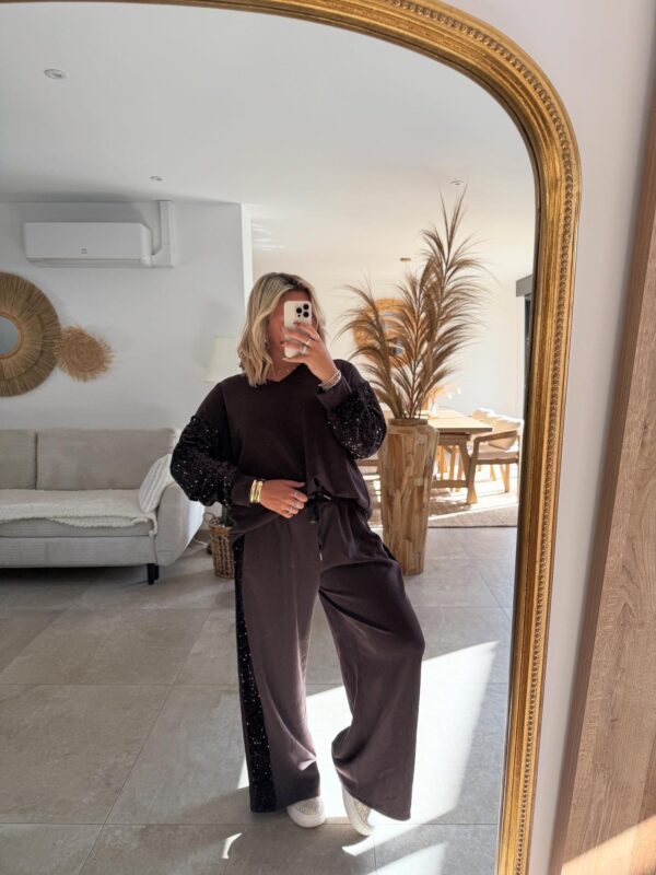 ENSEMBLE STRASS PANTALON & PULL - GRANDE TAILLE