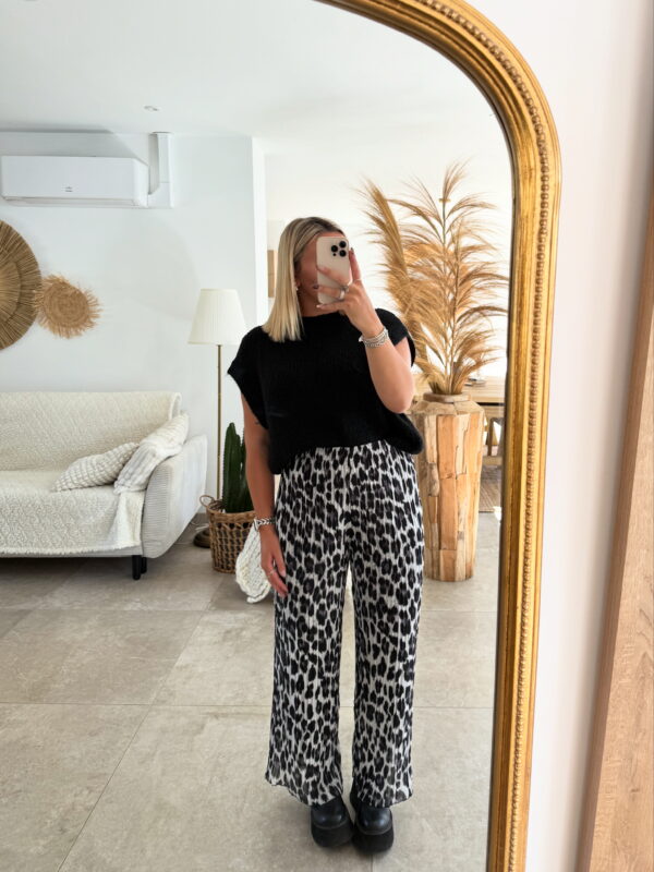 PALAZZO LEOPARD NOIR