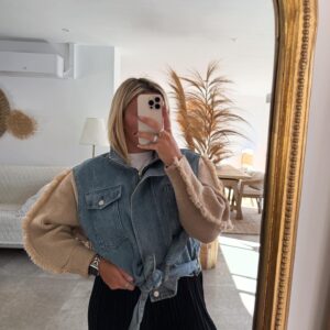 VESTE EN JEANS/PULL
