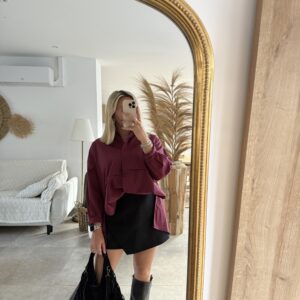 CHEMISE BORDEAUX OLIE