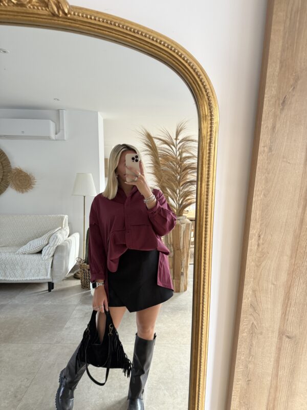 CHEMISE BORDEAUX OLIE