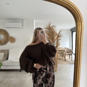 PULL CHOCOLAT - EPAULE DENUDE
