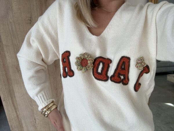PULL JADORE BEIGE - COLLECTION GRANDE TAILLE