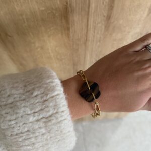 BRACELET FLEUR CHOCO