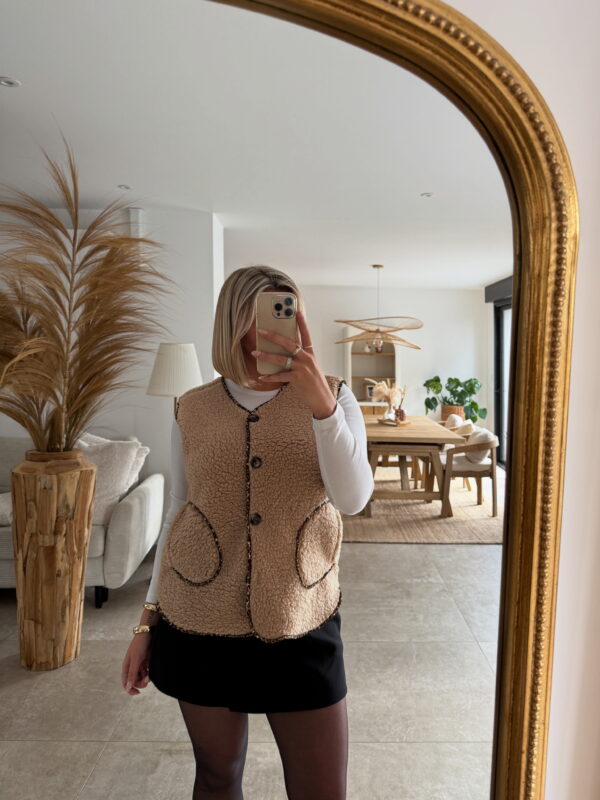 GILET SANS MANCHES LEOPARD