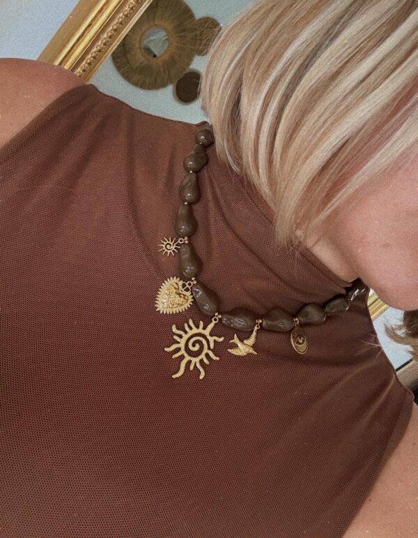 COLLIER CHARMS EN ACIER INOXYDABLE