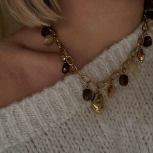 COLLIER CHARMS EN ACIER INOXYDABLE