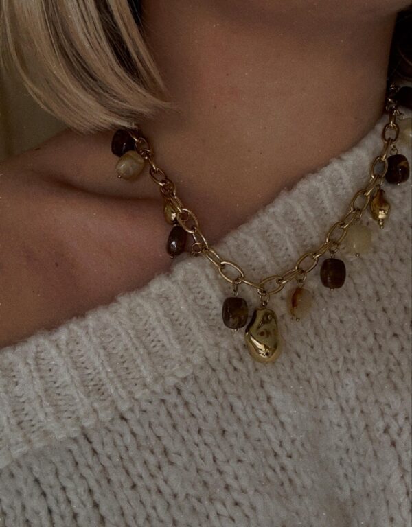 COLLIER CHARMS EN ACIER INOXYDABLE