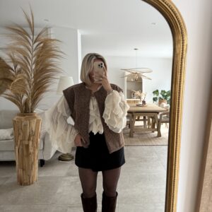 GILET SANS MANCHES CHOCO