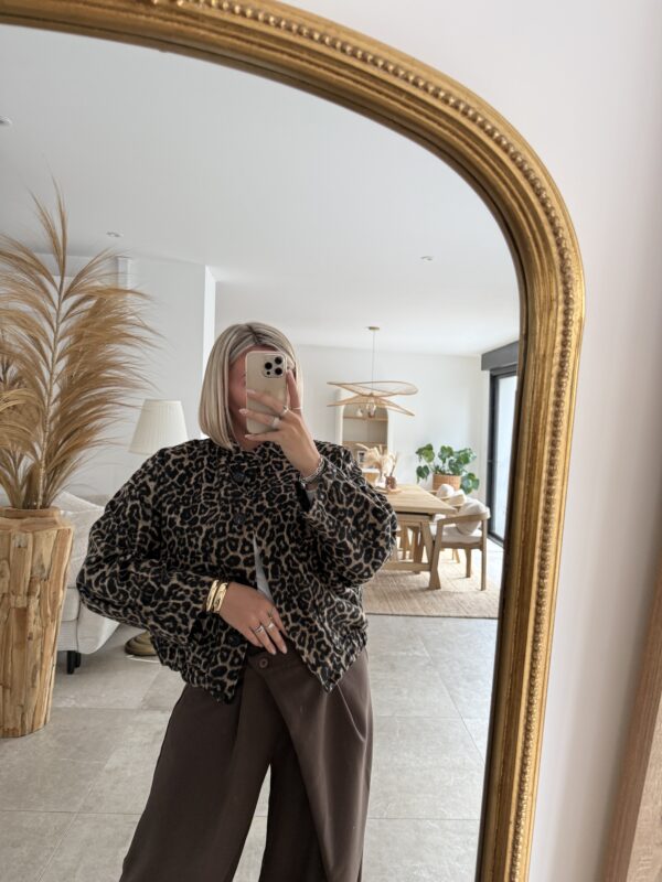 VESTE LEOPARD NOIR - PETITE ET GRANDE TAILLE – Image 2