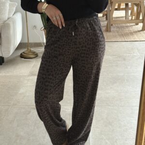 PANTALON LEOPARD EFFET JOGGING