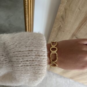 BRACELET DORE EN ACIER INOXYDABLE