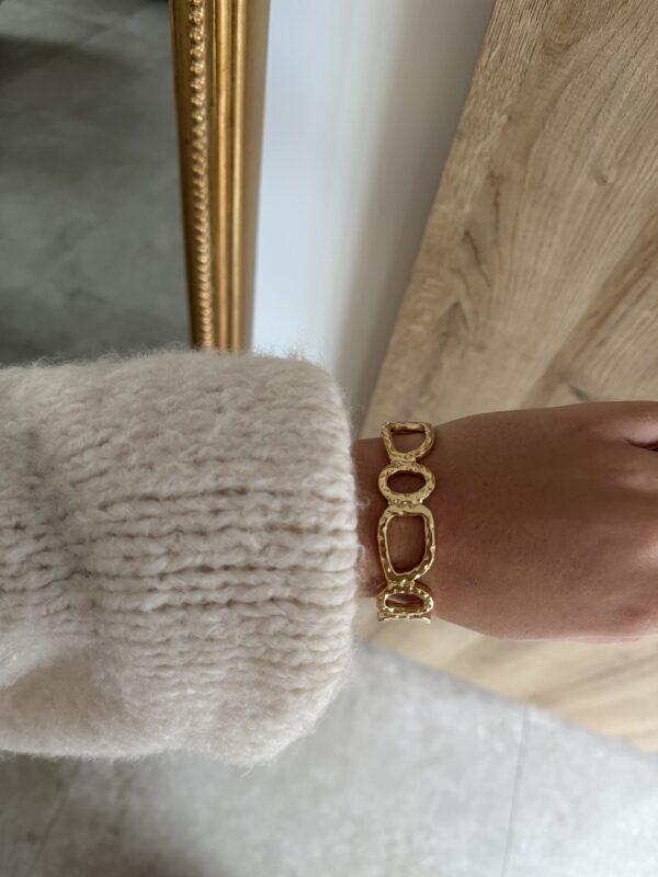 BRACELET DORE EN ACIER INOXYDABLE