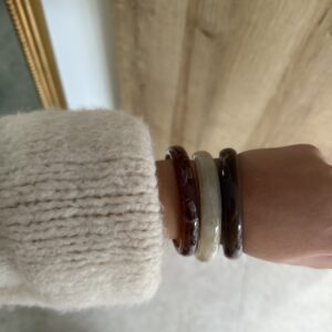 3 BRACELETS JONC EN RESINE