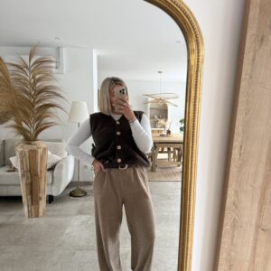 PANTALON VELOURS CÔTELÉ - COLLECTION GRANDE TAILLE