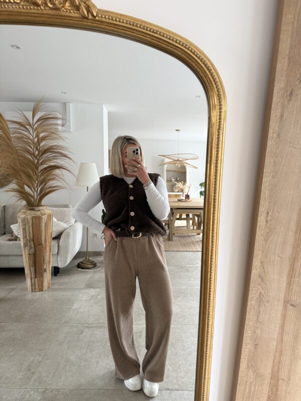 PANTALON VELOURS CÔTELÉ - COLLECTION GRANDE TAILLE