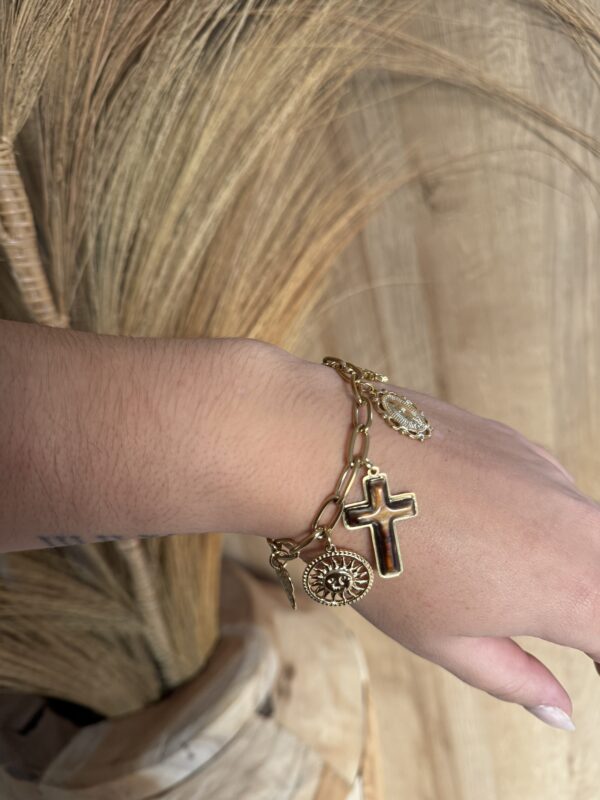 BRACELET CHARMS EN ACIER INOXYDABLE