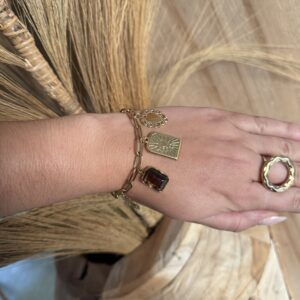 BRACELET CHARMS EN ACIER INOXYDABLE