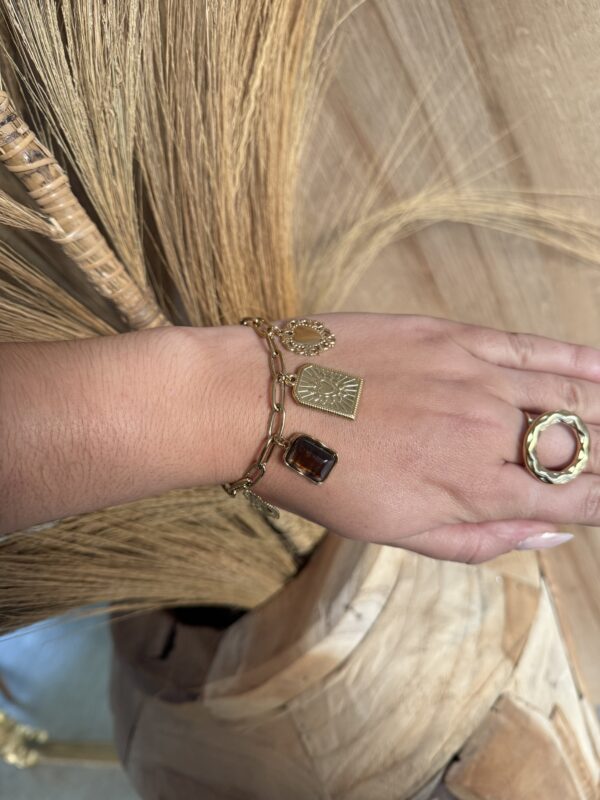 BRACELET CHARMS EN ACIER INOXYDABLE
