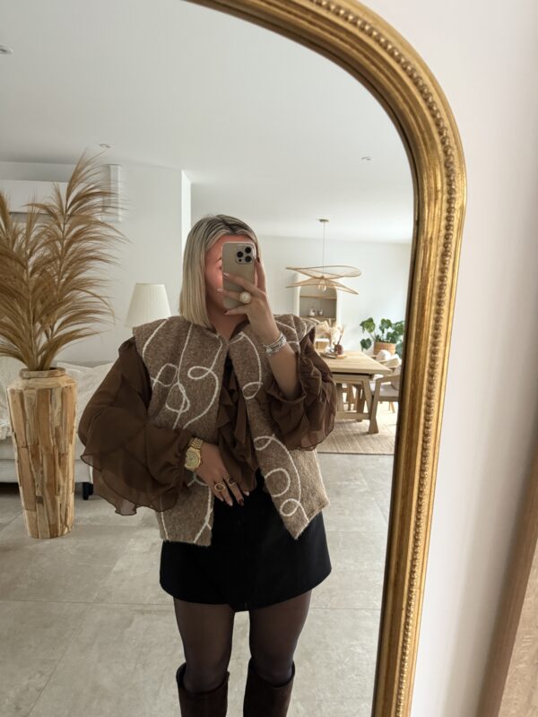 GILET SANS MANCHES BEIGE