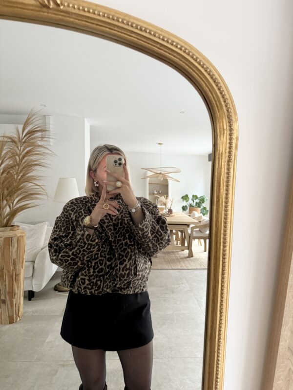 VESTE LEOPARD MARRON - PETITE ET GRANDE TAILLE