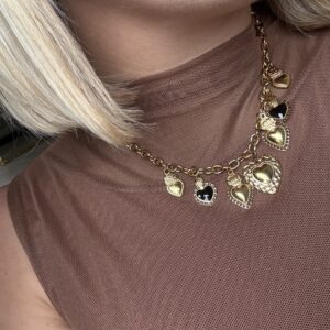 COLLIER CHARMS EN ACIER INOXYDABLE