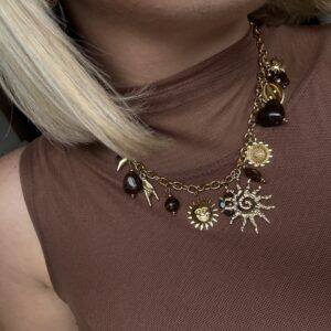 COLLIER CHARMS EN ACIER INOXYDABLE