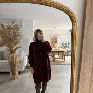 ROBE PULL BORDEAUX