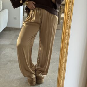 PANTALON PALAZZO ALMA - CAMEL