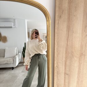 PANTALON PALAZZO ALMA - KAKI