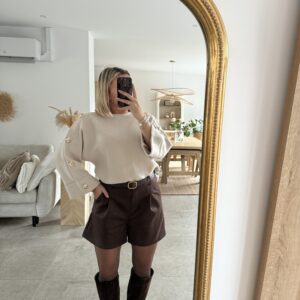 PULL À BOUTONS - LISA BEIGE