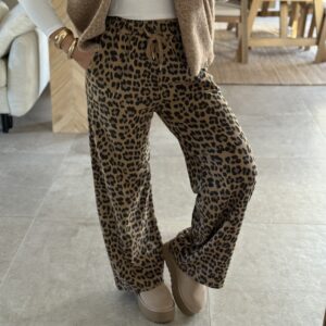 PANTALON LEOPARD - EFFET JOGGING