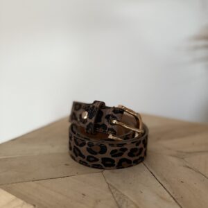 CEINTURE LEOPARD CHOCO