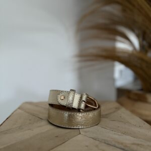 CEINTURE EN CUIR DORE