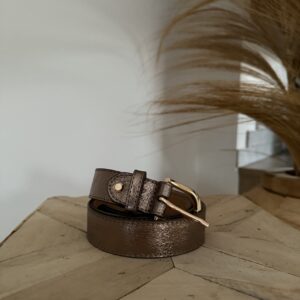 CEINTURE EN CUIR ROSE GOLD