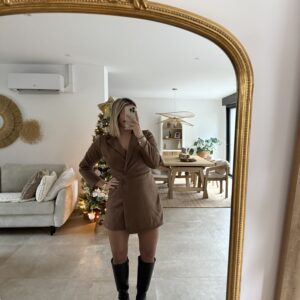 COMBI SHORT CHOCO  - VELOURS